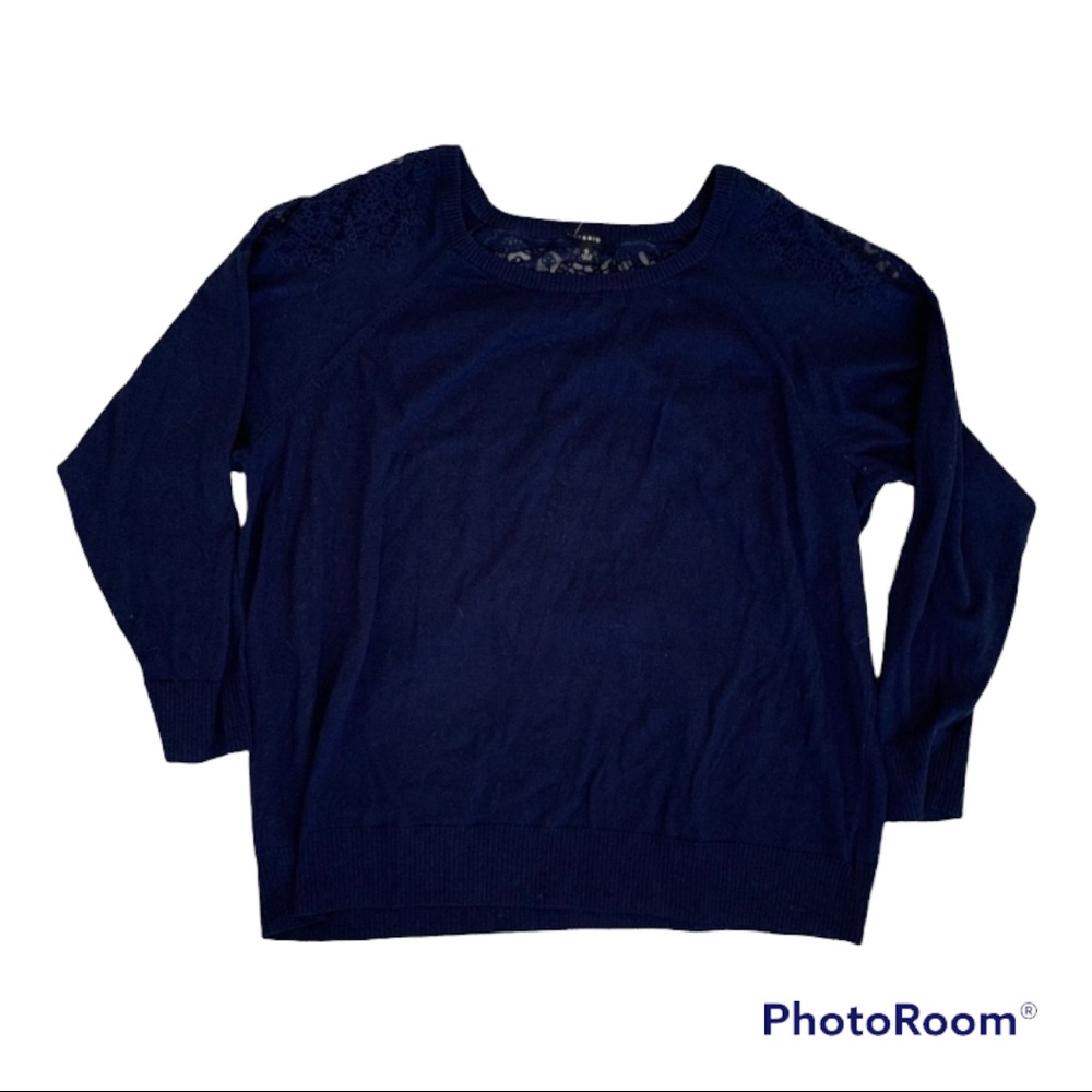 TORRID Lace Shoulder Sweater